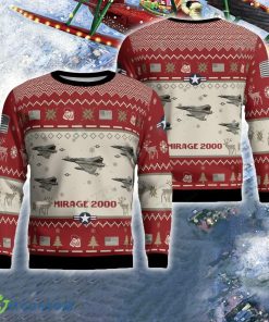 Dassault Mirage 2000 Red Aircraft Christmas Ugly Sweater US Air Force - Dassault Mirage 2000 Red Aircraft Christmas Ugly Sweater US Air Force Photo 1
