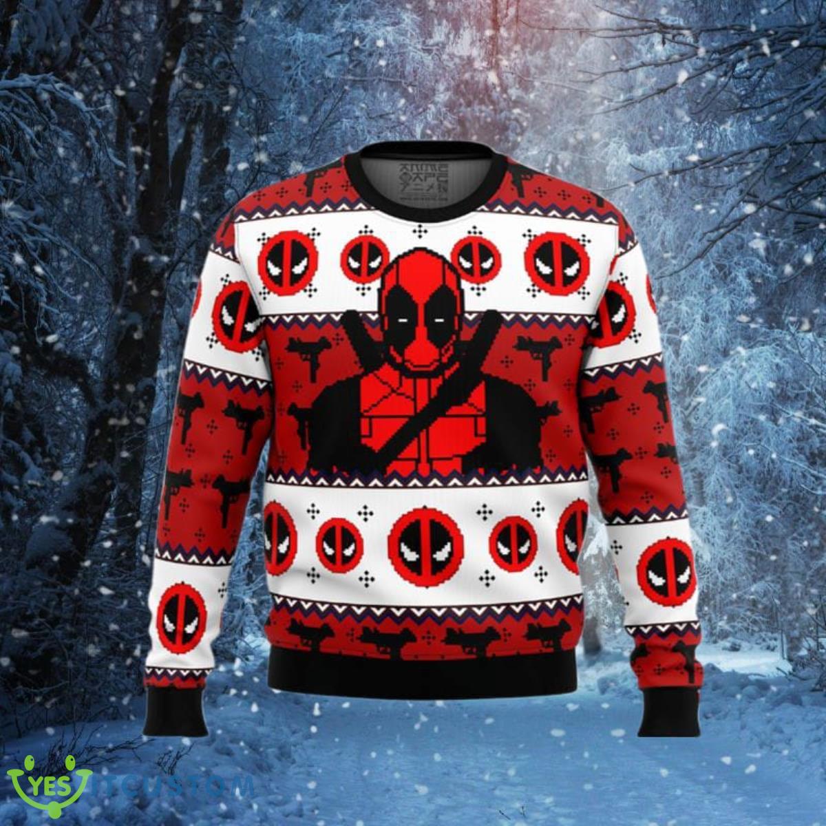 Deadpool Guy Ugly Christmas Sweaters Impressive Gift For Men And Women 3 Deadpool Guy Ugly Christmas Sweaters Impressive Gift For Men And Women Product Photo 1