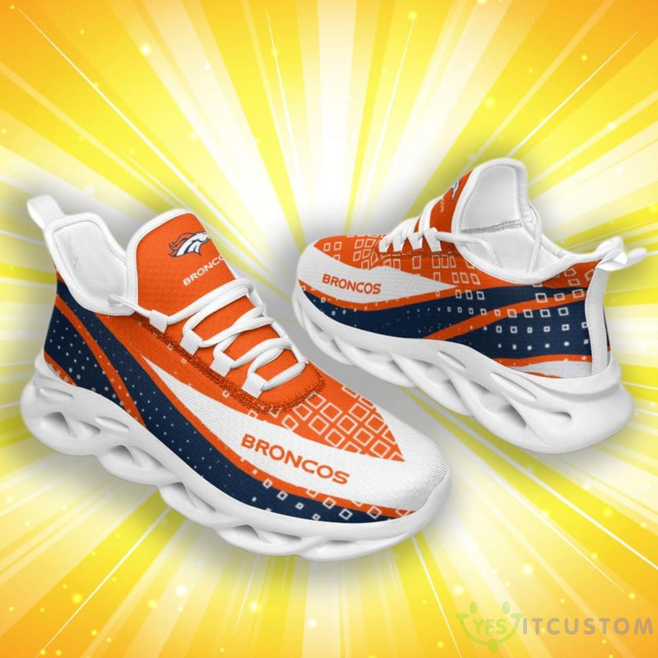 Denver Broncos Wavy Pattern Print Exclusive Max Soul Shoes 3 Denver Broncos Wavy Pattern Print Exclusive Max Soul Shoes Product Photo 1