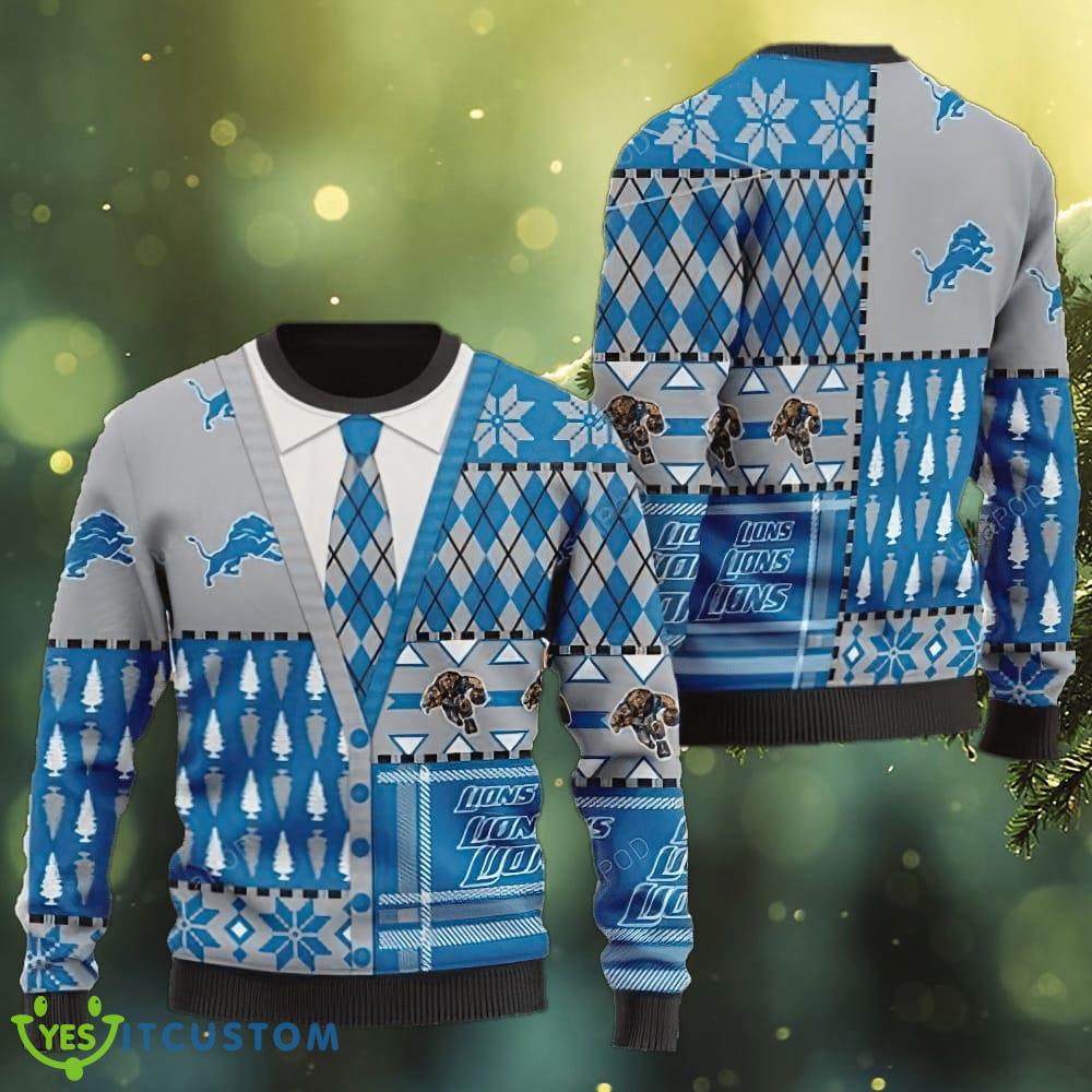 Detroit Lions NFL American Football Team Cardigan Style Cosy Ugly Christmas Sweater AOP For Men And Women 3 Detroit Lions NFL American Football Team Cardigan Style Cosy Ugly Christmas Sweater AOP For Men And Women - Detroit Lions NFL American Football Team Cardigan Style Cosy Ugly Christmas Sweater AOP For Men And Women