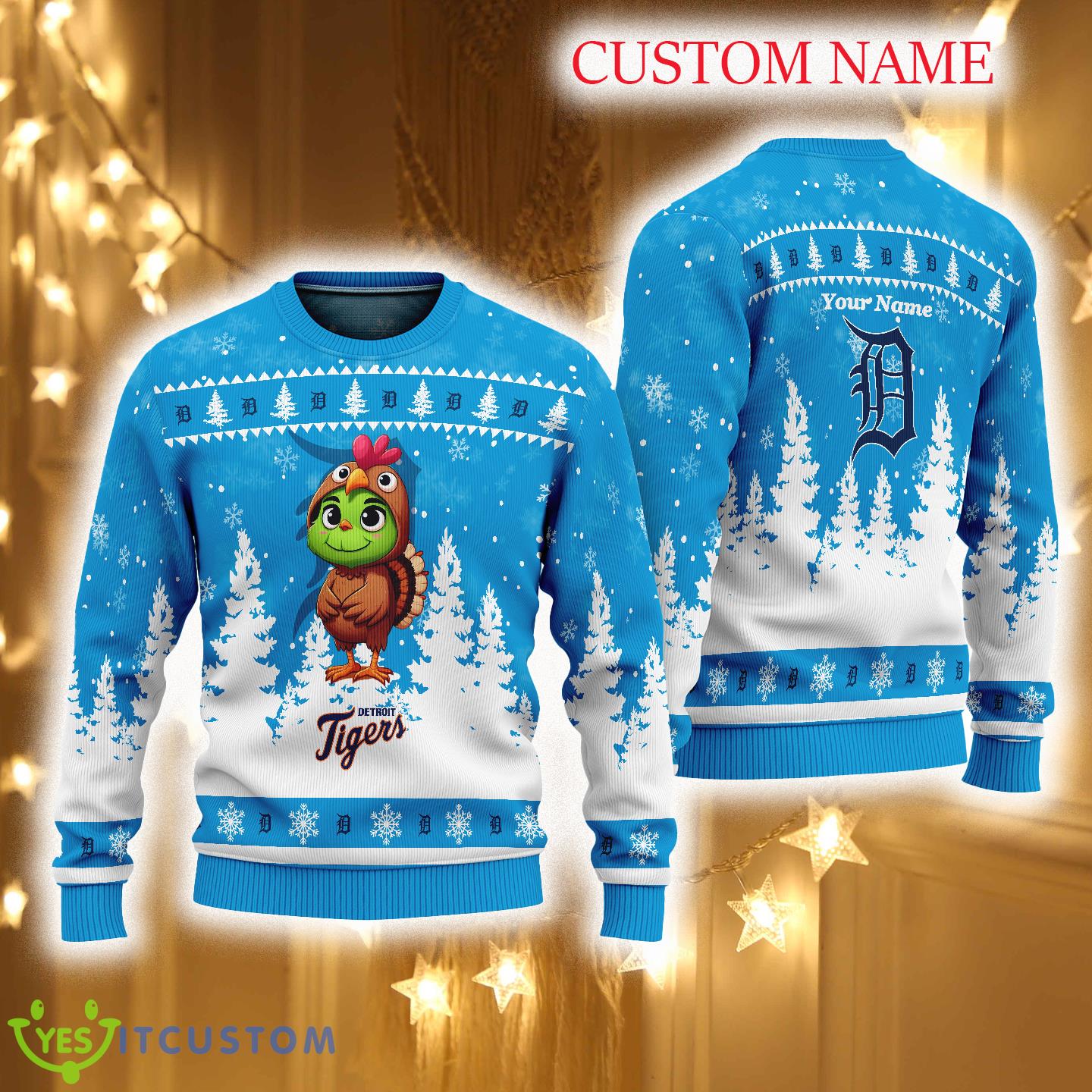 Detroit Tigers Knitted Christmas Sweater New AOP Gift Custom Name 3 Detroit Tigers Knitted Christmas Sweater New AOP Gift Custom Name - Detroit Tigers Knitted Christmas Sweater New AOP Gift Custom Name