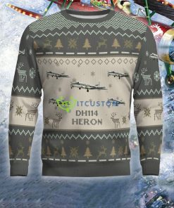 DH.114 Heron Aircraft Ugly Christmas 3D Sweater For Air Force - DH.114 Heron Aircraft Ugly Christmas Sweater For Men And Women Photo 2