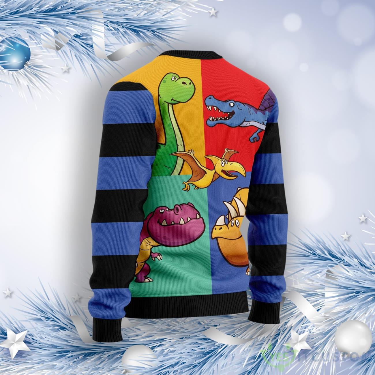 Dinosaur Color Ugly Christmas Sweater 8 Dinosaur Color Ugly Christmas Sweater Product Photo 2