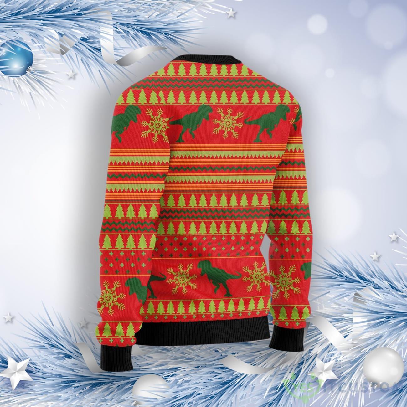 Dinosaur Funny Ugly Christmas Sweater 8 Dinosaur Funny Ugly Christmas Sweater Product Photo 2