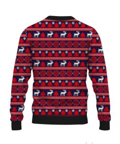 Dinosaur Santa Print Crew Neck Christmas Ugly Sweater Product Photo 2