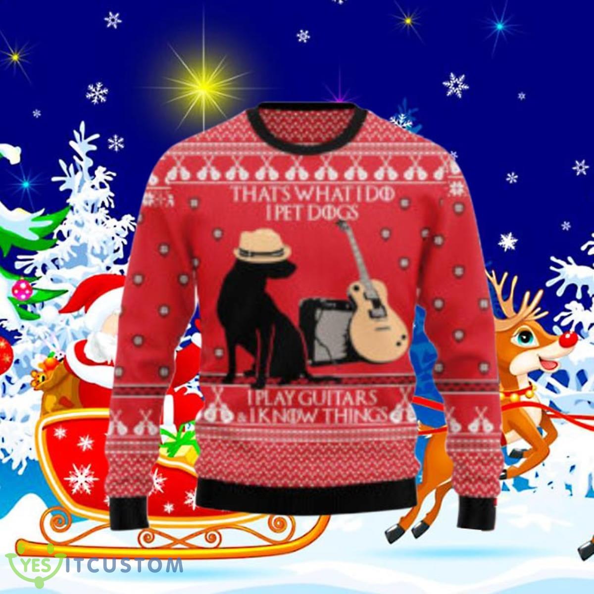 Dog Guitar Christmas Gift Ugly Christmas Sweaters Unique Gift For Men And Women 3 Dog Guitar Christmas Gift Ugly Christmas Sweaters Unique Gift For Men And Women Product Photo 1