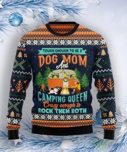 Dog Mom Camping Ugly Christmas Sweater Product Photo 1