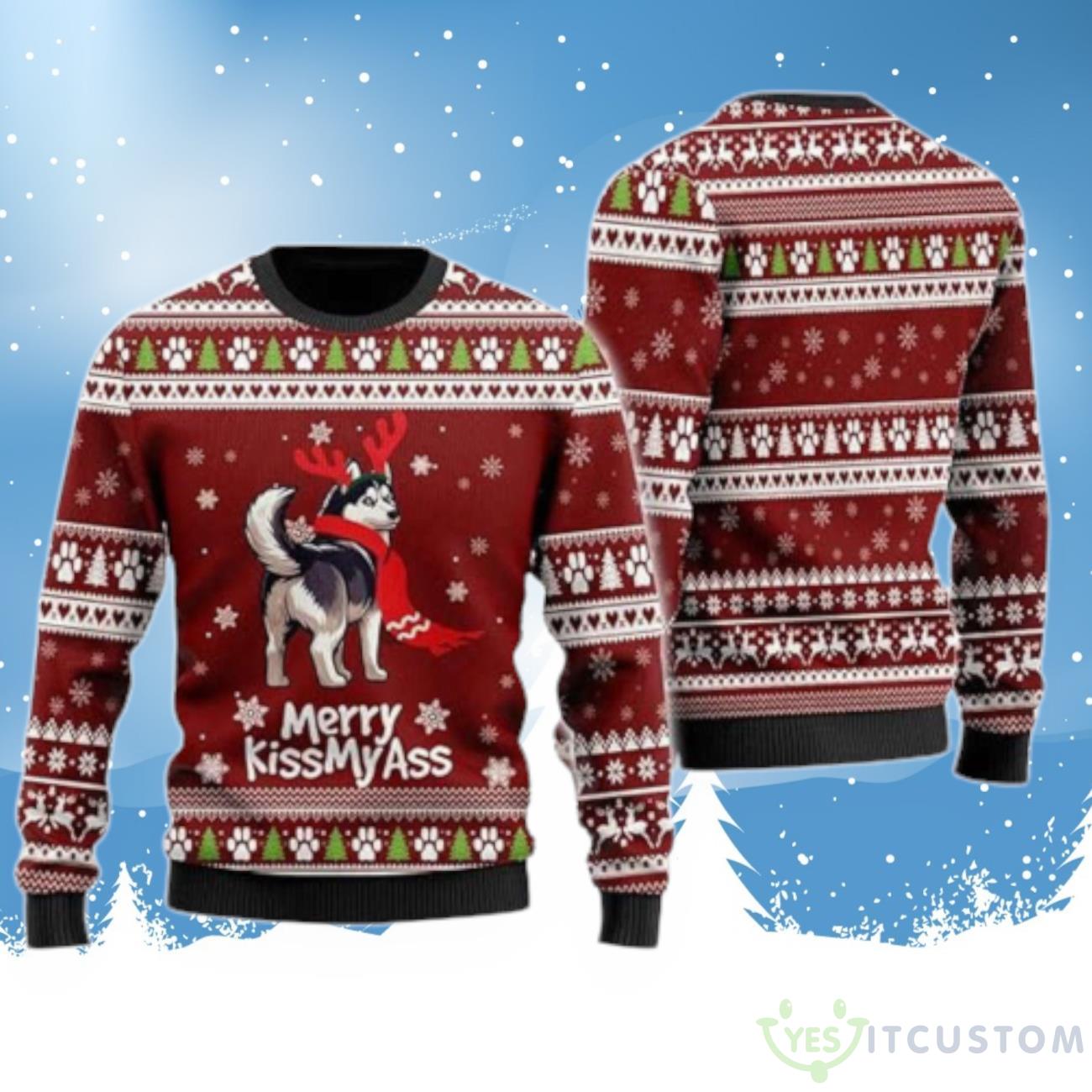 Dog Ugly Christmas Sweater For Women, Christmas Dog Crew Neck Sweatshirt For Dog Lover 3 Dog Ugly Christmas Sweater For Women, Christmas Dog Crew Neck Sweatshirt For Dog Lover Product Photo 1