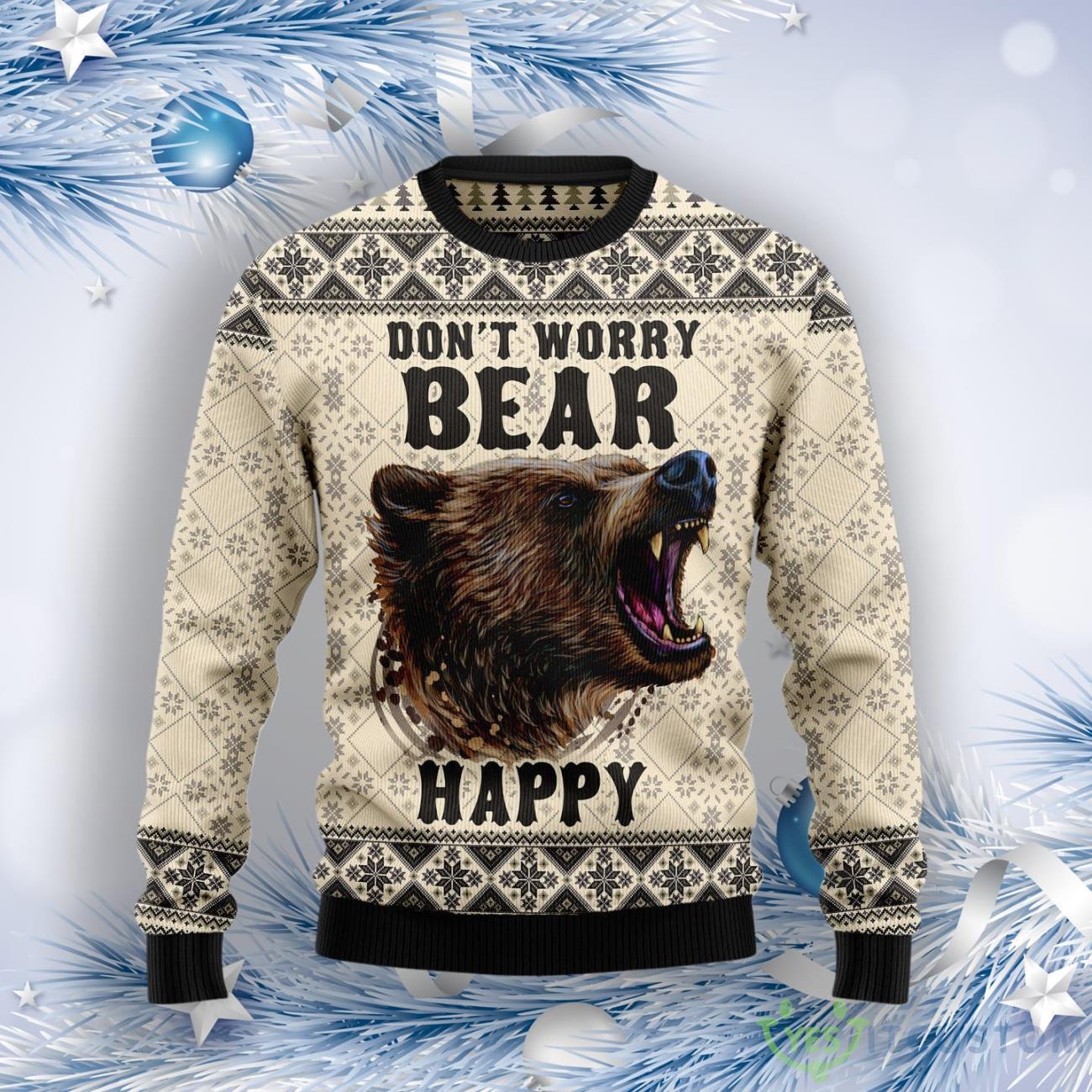 Don'T Worry Bear Happy Ugly Christmas Sweater 7 dont worry bear happy ugly christmas sweater