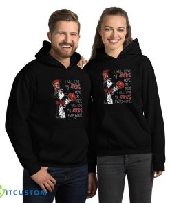 Dr Seuss I Will Love My San Francisco 49ers T Shirt, Christmas Sweatshirt - 18500 Unisex Heavy Blend Hooded Sweatshirt