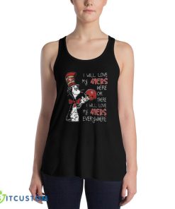 Dr Seuss I Will Love My San Francisco 49ers T Shirt, Christmas Sweatshirt - 8800 Women's Flowy Racerback Tank