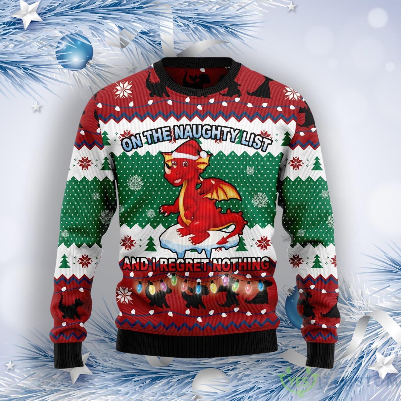 Dragon Christmas List Ugly Christmas Sweater 7 Dragon Christmas List Ugly Christmas Sweater Product Photo 1