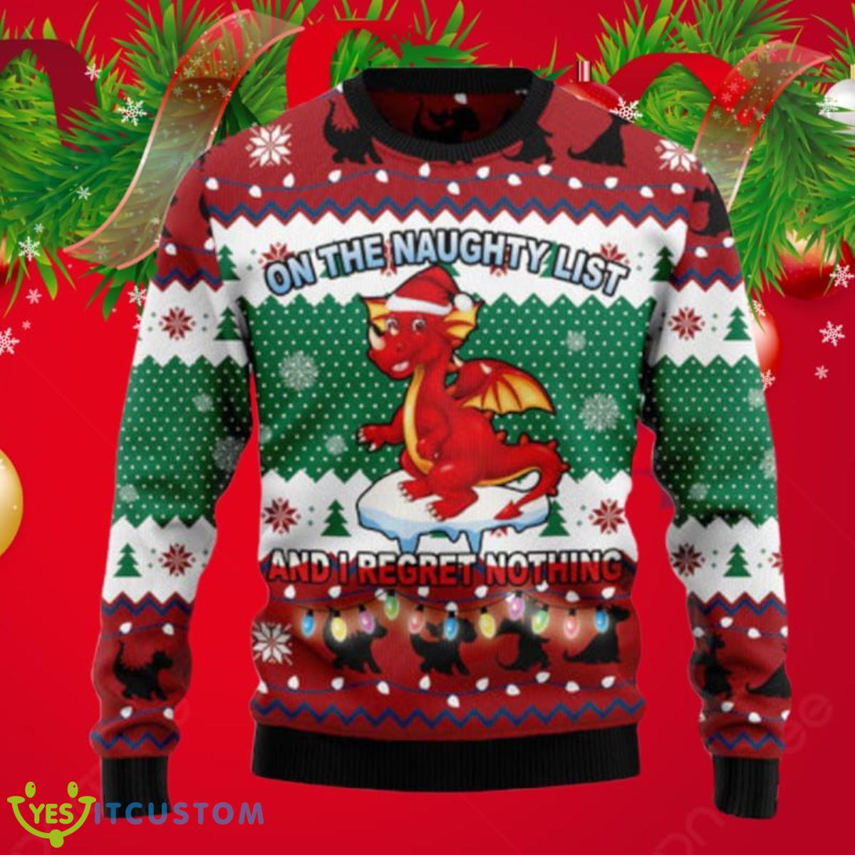 Dragon Christmas List Ugly Christmas Sweaters Style Gift For Men And Women 3 Dragon Christmas List Ugly Christmas Sweaters Style Gift For Men And Women Product Photo 1