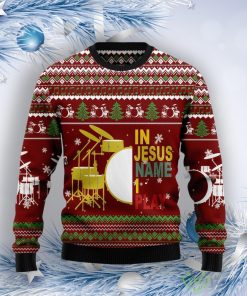 Drum I Play Ugly Christmas Sweater Product Photo 1