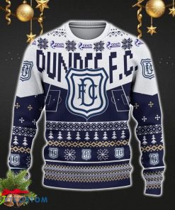 Dundee FC Snowflakes Tree Custom Name Ugly Christmas Sweater New For Fans Gift Holidays Christmas - Dundee FC 3D Sweater Christmas Photo 2