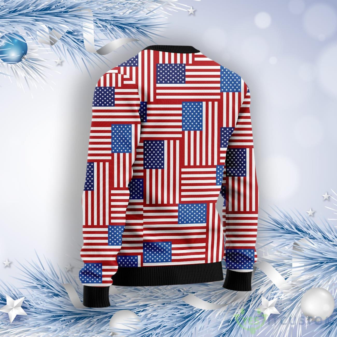 Eagle Usa Flag Ugly Christmas Sweater 8 Eagle Usa Flag Ugly Christmas Sweater Product Photo 2