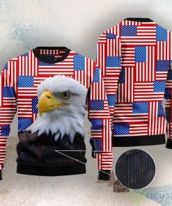 Eagle Usa Flag Ugly Christmas Sweater 5 Eagle Usa Flag Ugly Christmas Sweater Product Photo 3