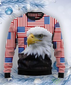 Eagle Usa Flag Ugly Christmas Sweater Product Photo 1