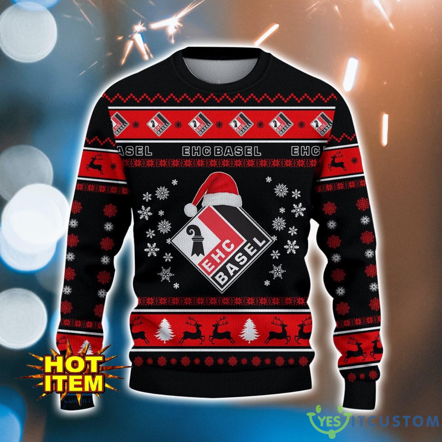 EHC Basel 3D Ugly Christmas Sweater For Men And Women Sport Fans 8 EHC Basel 3D Ugly Christmas Sweater For Men And Women Sport Fans Product Photo 2