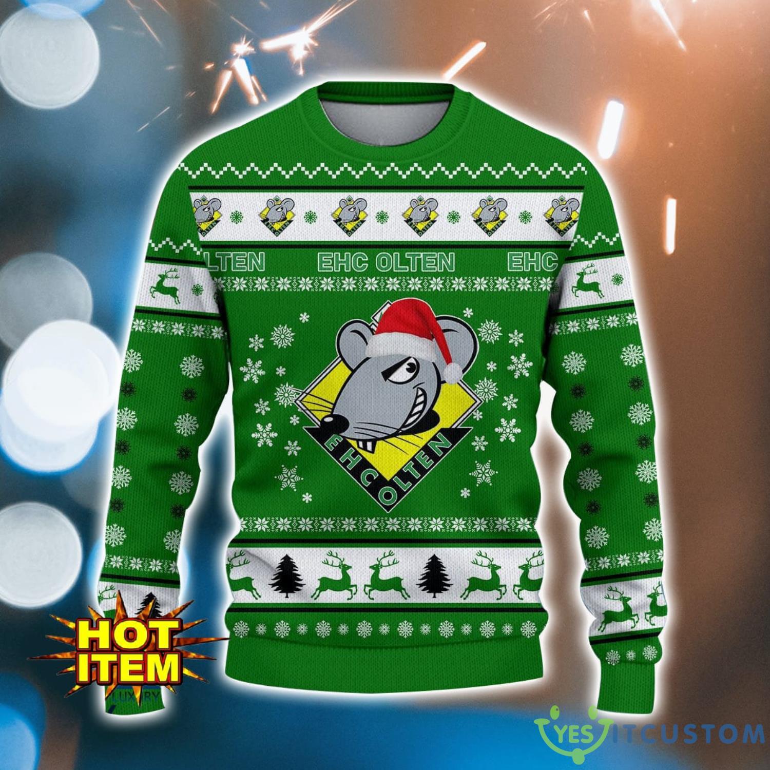 EHC Olten 3D Ugly Christmas Sweater For Men And Women Sport Fans 8 EHC Olten 3D Ugly Christmas Sweater For Men And Women Sport Fans Product Photo 2