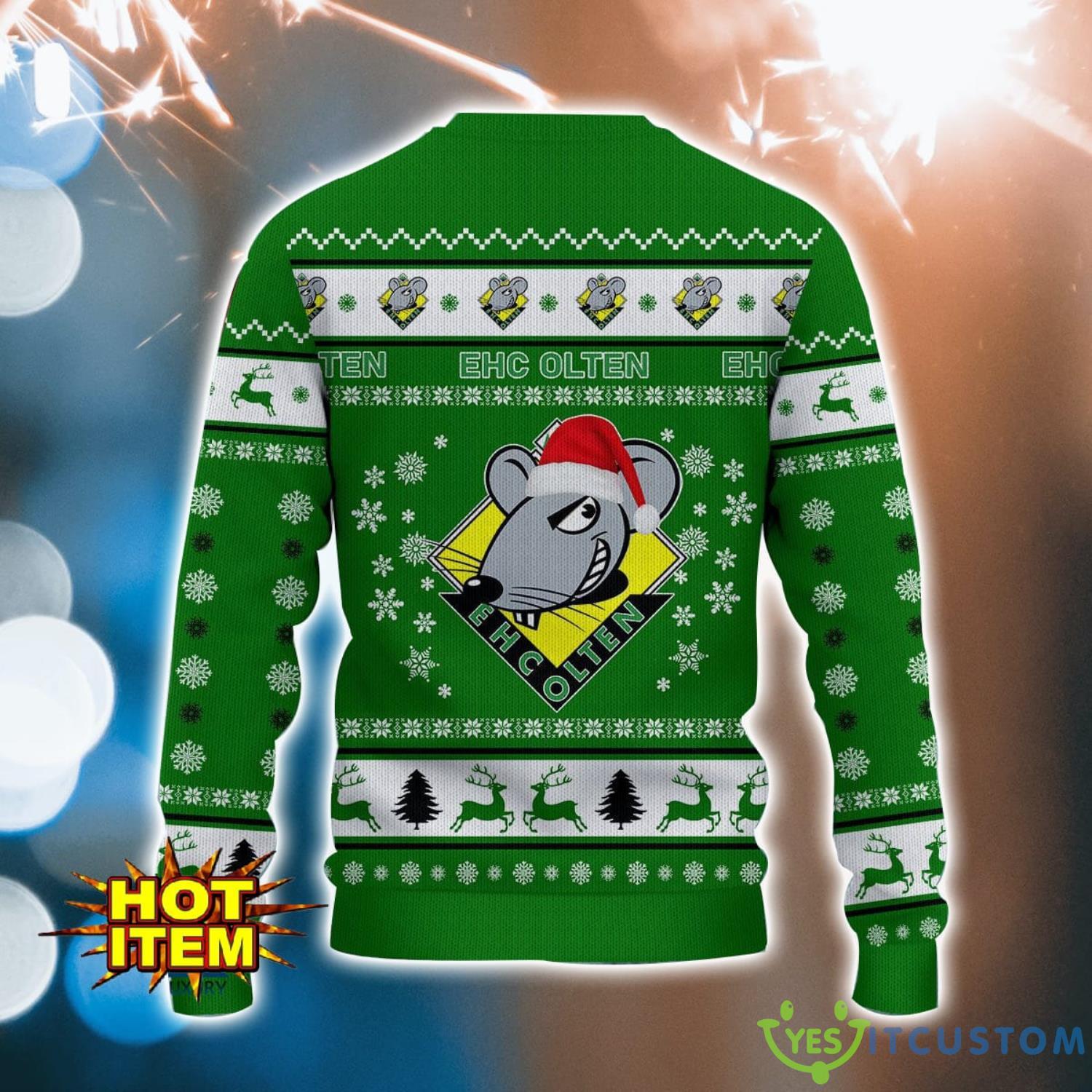 EHC Olten 3D Ugly Christmas Sweater For Men And Women Sport Fans 3 EHC Olten 3D Ugly Christmas Sweater For Men And Women Sport Fans Product Photo 3