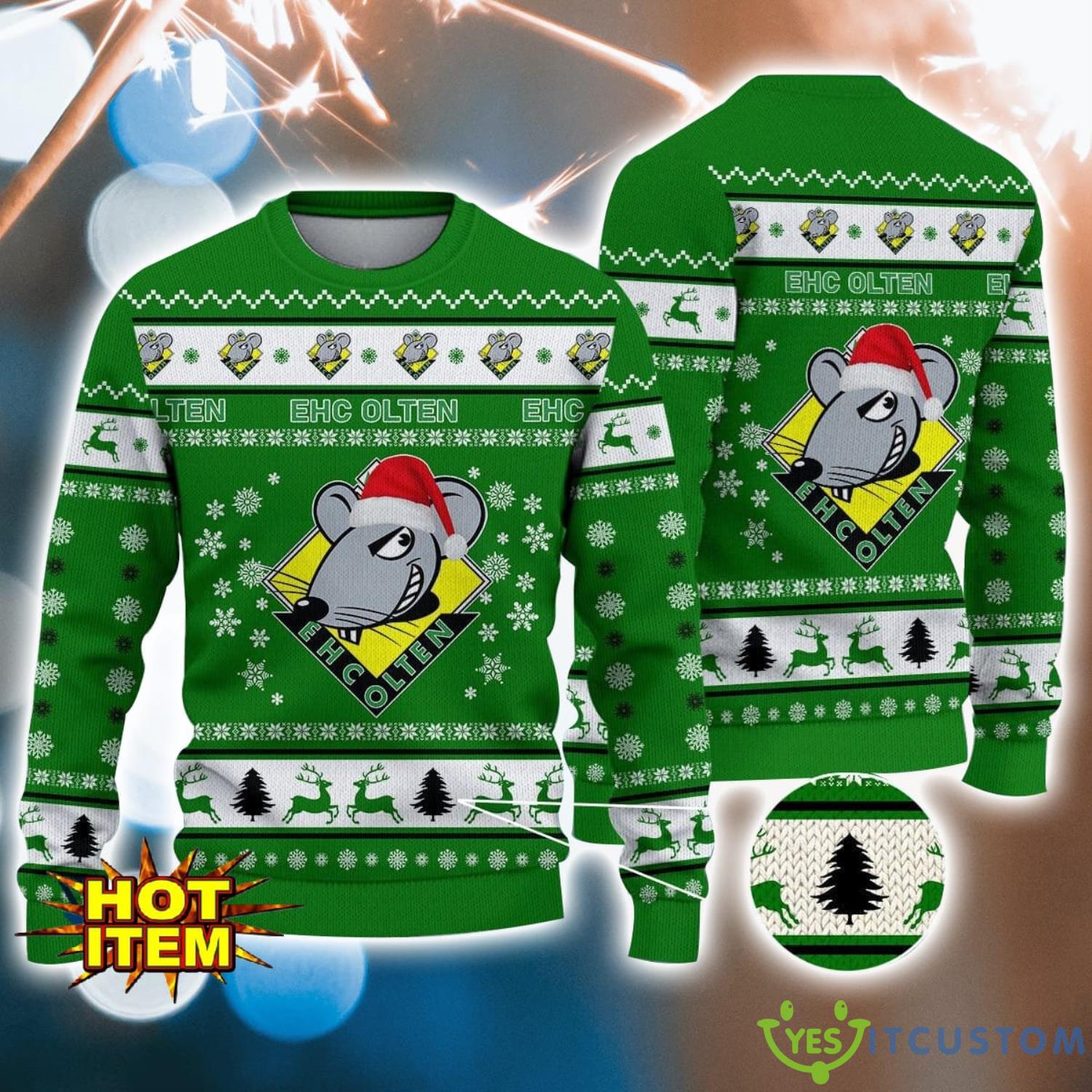 EHC Olten 3D Ugly Christmas Sweater For Men And Women Sport Fans 7 EHC Olten 3D Ugly Christmas Sweater For Men And Women Sport Fans Product Photo 1