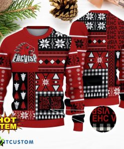 EHC Visp 3D Ugly Christmas Sweater Snowflake Pattern Christmas Holiday Gift For Men And Women Product Photo 1