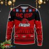 EHC Visp Snowflakes Tree Custom Name Ugly Christmas Sweater New For Fans Gift Holidays Christmas - EHC Visp 3D Sweater Christmas Photo 2