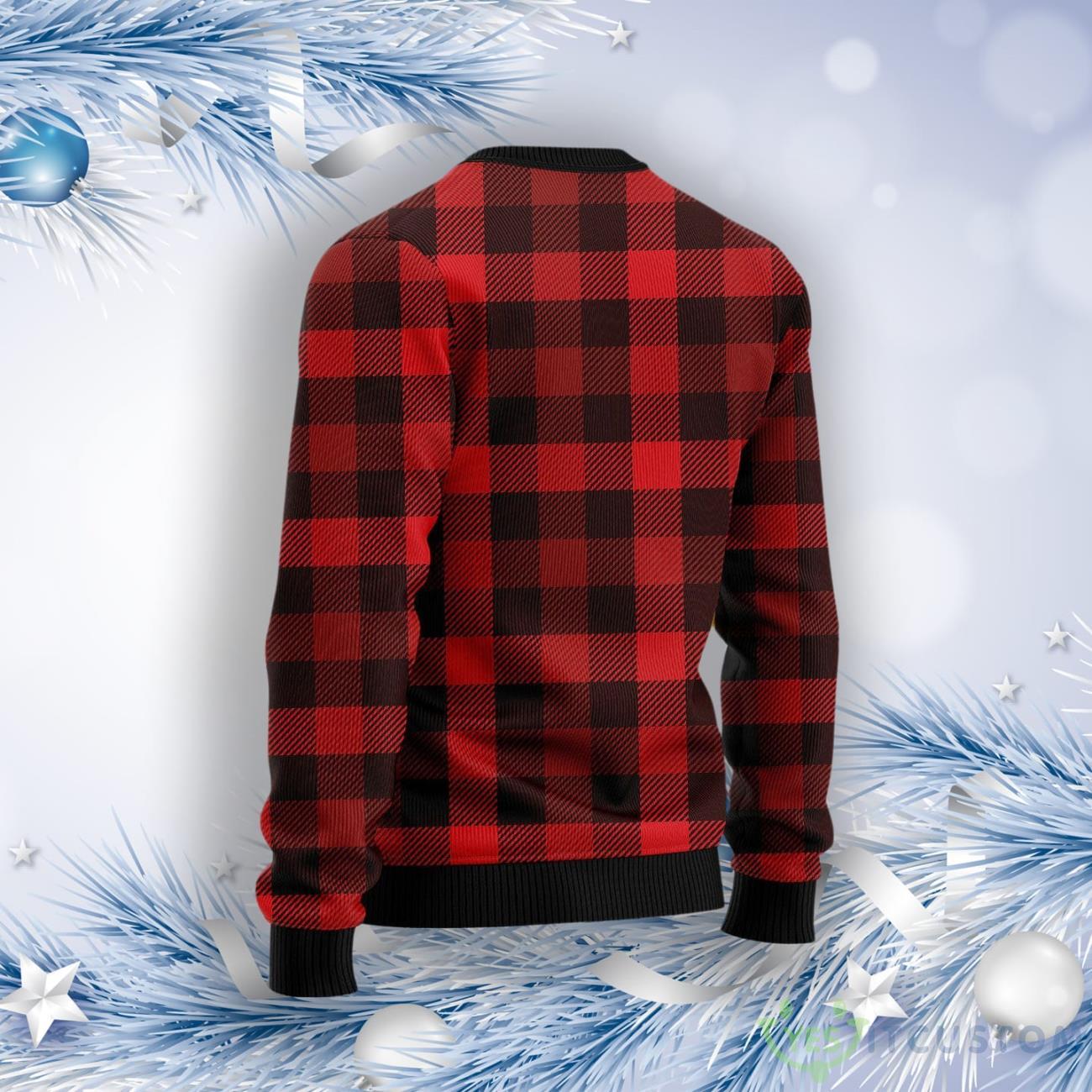 Elephant Cute Red Pattern Ugly Christmas Sweater 8 Elephant Cute Red Pattern Ugly Christmas Sweater Product Photo 2