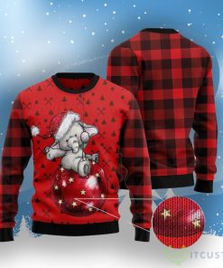 Elephant Cute Red Pattern Ugly Christmas Sweater 5 Elephant Cute Red Pattern Ugly Christmas Sweater Product Photo 3