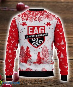 En Avant Guingamp 3D Sweater Pine Trees Pattern Ugly Christmas Sweater For Big Fans Product Photo 3