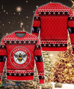 EPL Brentford Tradition Ugly Christmas 3D Sweater For Fans - EPL Brentford Christmas Sweater Photo 1
