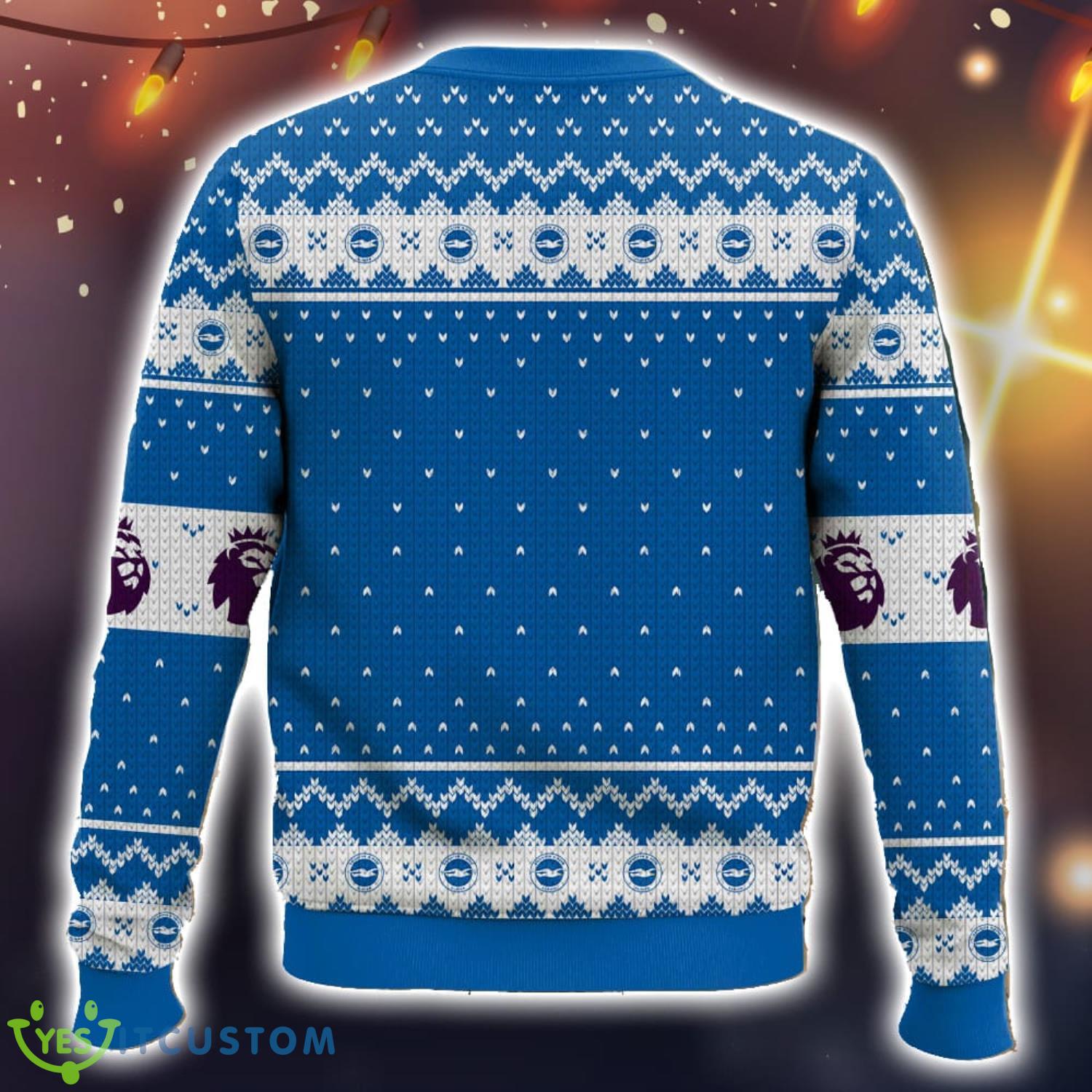 EPL Brighton & Hove Albion Ugly Christmas Sweater Christmas Gift 3D printed Sweater 6 EPL Brighton & Hove Albion Ugly Christmas Sweater Christmas Gift 3D printed Sweater Product Photo 2