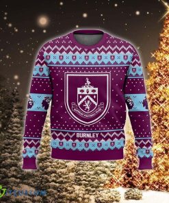 EPL Burnley Gift Knitted Xmas Sweater AOP For Men And Women - EPL Burnley Christmas Sweater Photo 2