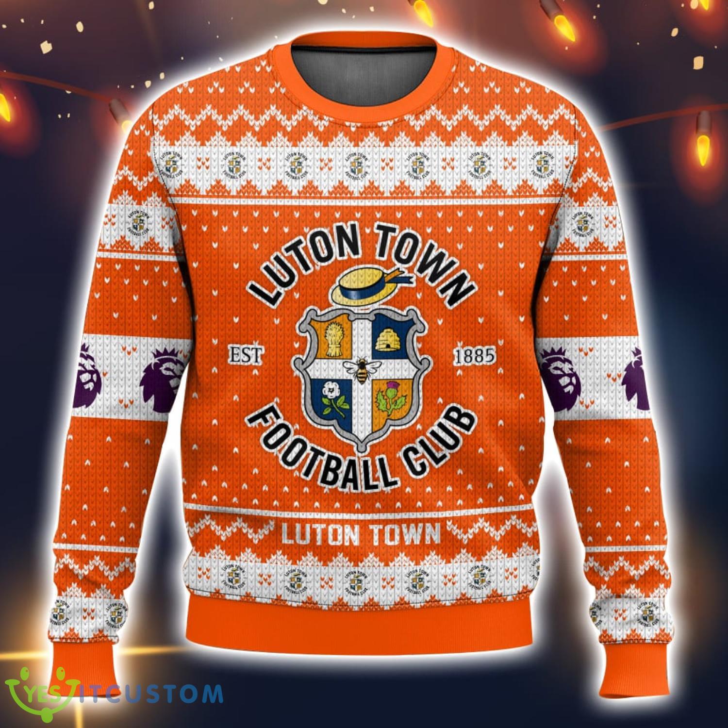 EPL Luton Town Ugly Christmas Sweater Christmas Gift 3D printed Sweater 5 EPL Luton Town Ugly Christmas Sweater Christmas Gift 3D printed Sweater Product Photo 1