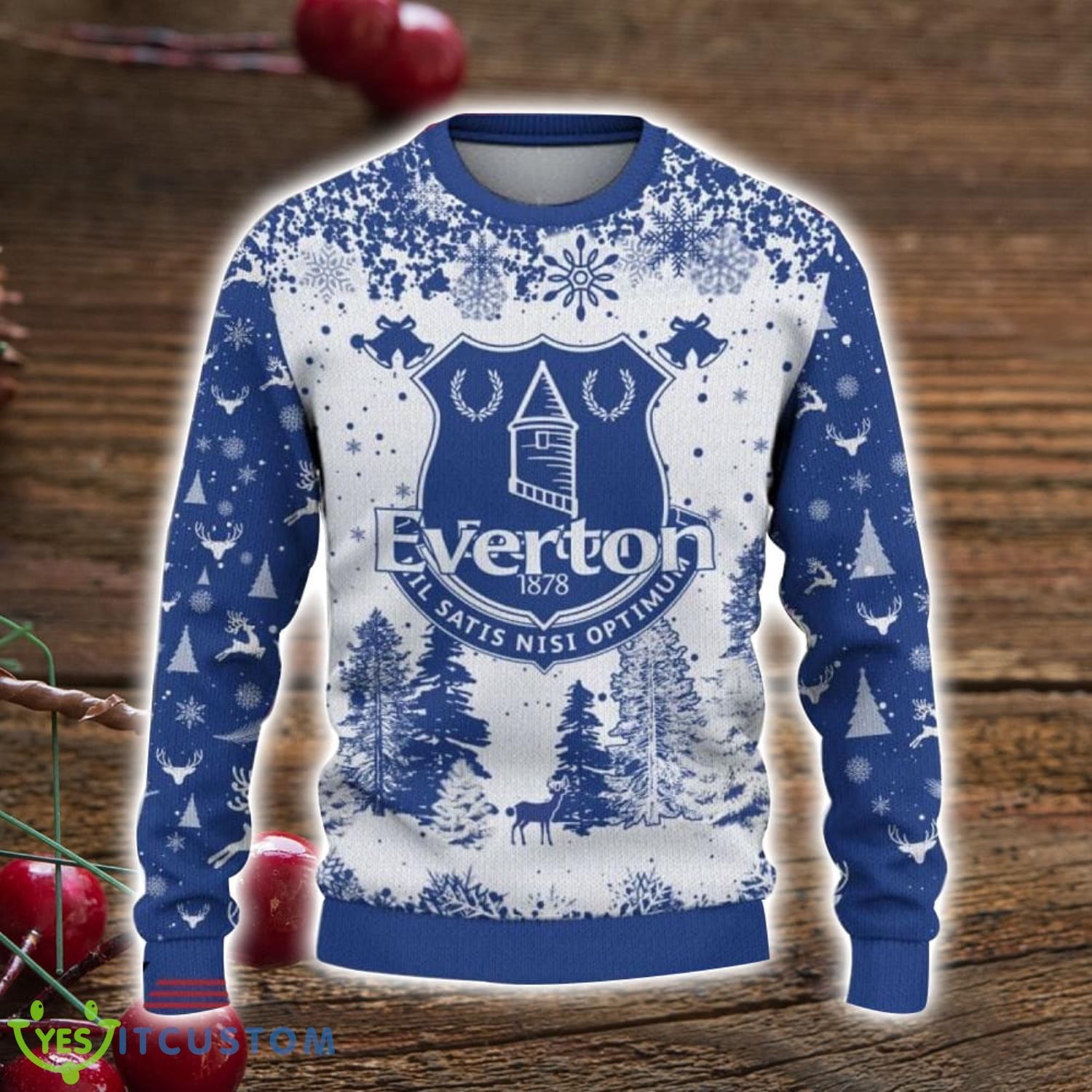 Everton 3D Sweater Pine Trees Pattern Ugly Christmas Sweater For Big Fans 8 Everton 3D Sweater Pine Trees Pattern Ugly Christmas Sweater For Big Fans Product Photo 2
