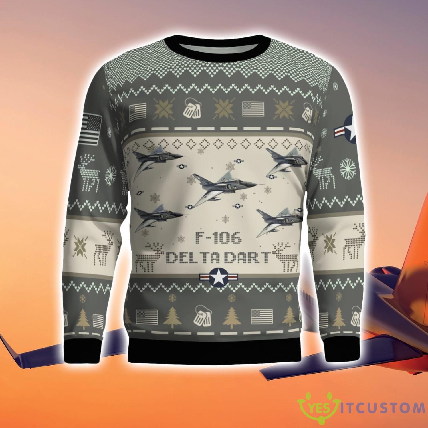 F-106 Delta Dart F106 Aircraft New Trend Veteran Sweater Ugly Christmas Sweater Gift For Christmas 8 F-106 Delta Dart F106 Aircraft New Trend Veteran Sweater Ugly Christmas Sweater Gift For Christmas Product Photo 2