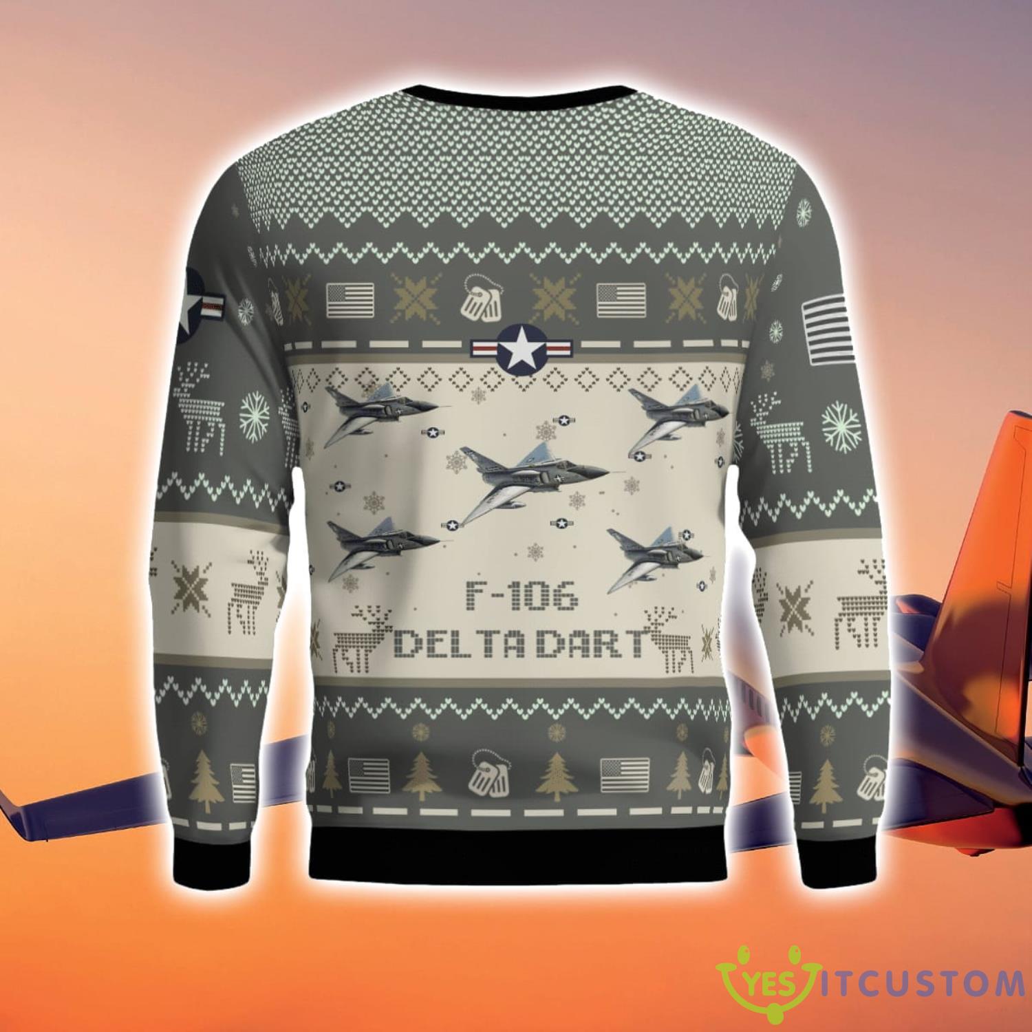 F-106 Delta Dart F106 Aircraft New Trend Veteran Sweater Ugly Christmas Sweater Gift For Christmas 3 F-106 Delta Dart F106 Aircraft New Trend Veteran Sweater Ugly Christmas Sweater Gift For Christmas Product Photo 3