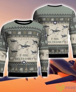 F-106 Delta Dart F106 Aircraft New Trend Veteran Sweater Ugly Christmas Sweater Gift For Christmas Product Photo 1