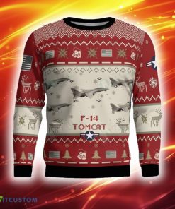 F 14 Tomcat VF 211 Checkmate F14 VF211 NAVY Aircraft Ugly Sweater Red Hot Trending 2023 Gift For Veteran Christmas - F 14 Tomcat VF 211 Checkmate F14 VF211 NAVY Aircraft Ugly Sweater Red Photo 2
