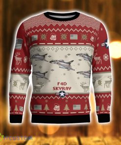 F4D Skyray Aircraft Red Ugly Christmas Sweater Christmas Gift Veteran USA Air Force 3D Sweater 4 F4D Skyray Aircraft Red Ugly Christmas Sweater Christmas Gift Veteran USA Air Force 3D Sweater Product Photo 2