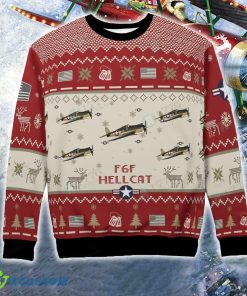F6F Hellcat Red Aircraft Christmas Ugly Sweater US Air Force 3 F6F Hellcat Red Aircraft Christmas Ugly Sweater US Air Force - F6F Hellcat Red Aircraft Christmas Ugly Sweater US Air Force Photo 6