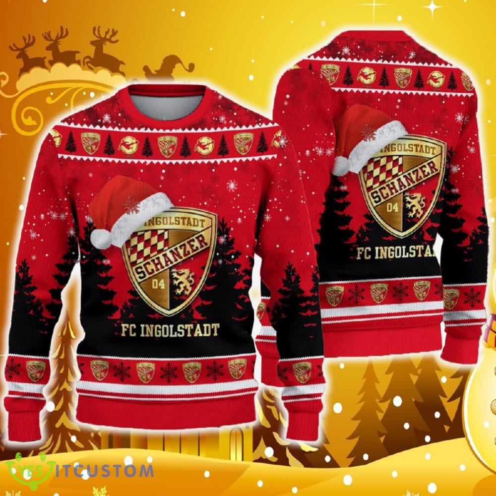 FC Ingolstadt Ugly Christmas Sweater Logo Santa Hat 3D Ugly Christmas Sweater Gift For Fans 3 FC Ingolstadt Ugly Christmas Sweater Logo Santa Hat 3D Ugly Christmas Sweater Gift For Fans - FC Ingolstadt Ugly Christmas Sweater Logo Santa Hat 3D Ugly Christmas Sweater Gift For Fans