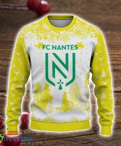 FC Nantes 3D Sweater Pine Trees Pattern Ugly Christmas Sweater For Big Fans Product Photo 2