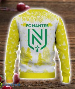 FC Nantes 3D Sweater Pine Trees Pattern Ugly Christmas Sweater For Big Fans Product Photo 3