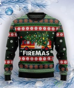 Firefighter Firemas Ugly Christmas Sweater Product Photo 1