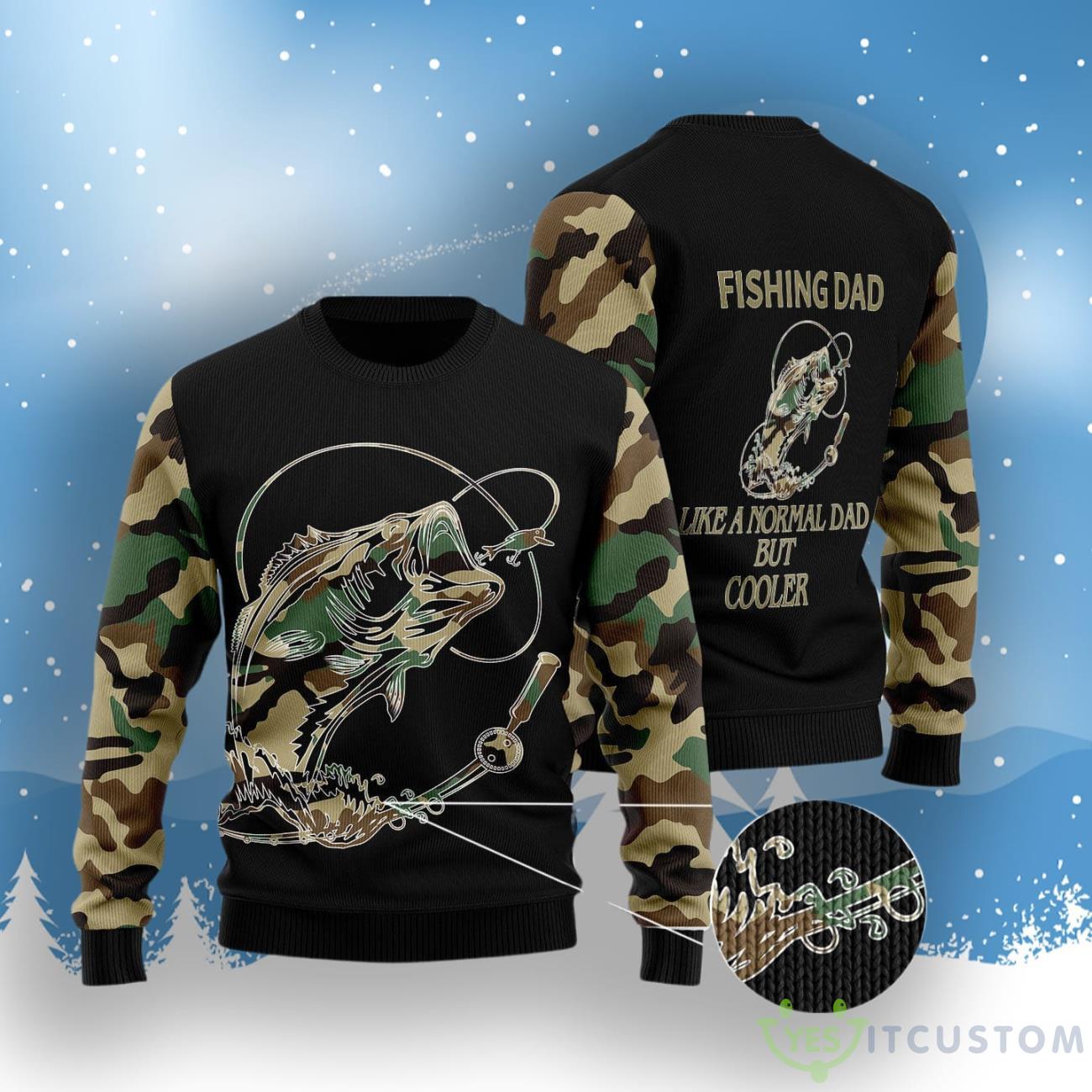 Fishing Dad Ugly Christmas Sweater 8 Fishing Dad Ugly Christmas Sweater Product Photo 2