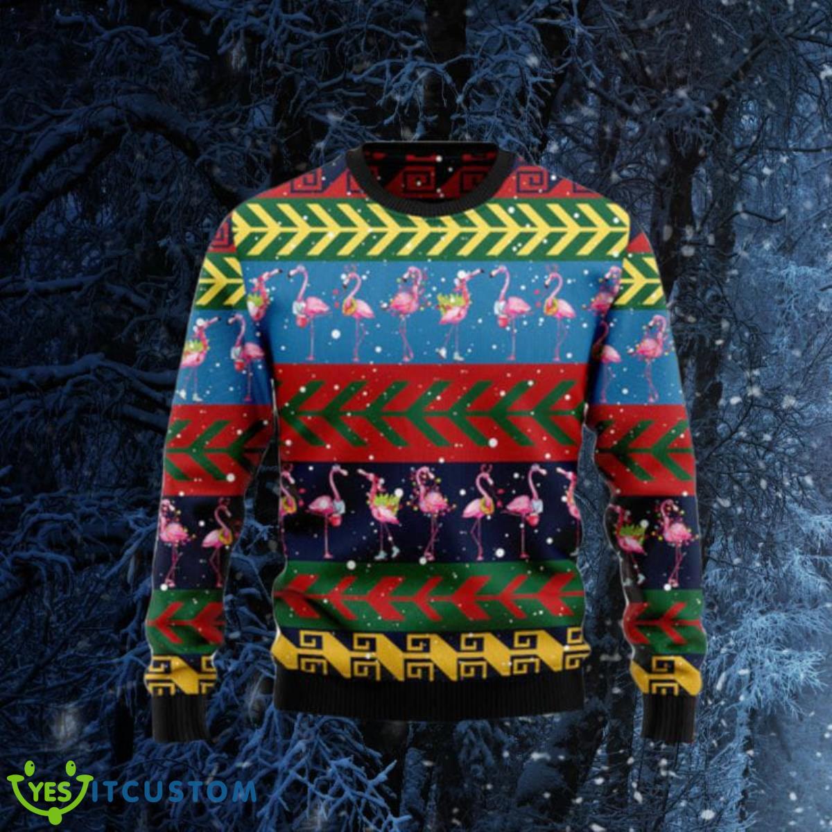 Flamingo Christmas Pattern Ugly Christmas Sweaters Best Gift 3 Flamingo Christmas Pattern Ugly Christmas Sweaters Best Gift Product Photo 1
