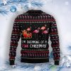 Flamingo I'M Dreaming Of A Pink Christmas Ugly Christmas Sweater Product Photo 1