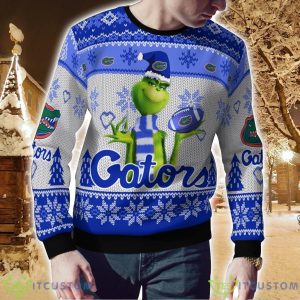 Florida Gators Grinch Snowflake Pattern Ugly Sweater Christmas 3 Florida Gators Grinch Snowflake Pattern Ugly Sweater Christmas Product Photo 2